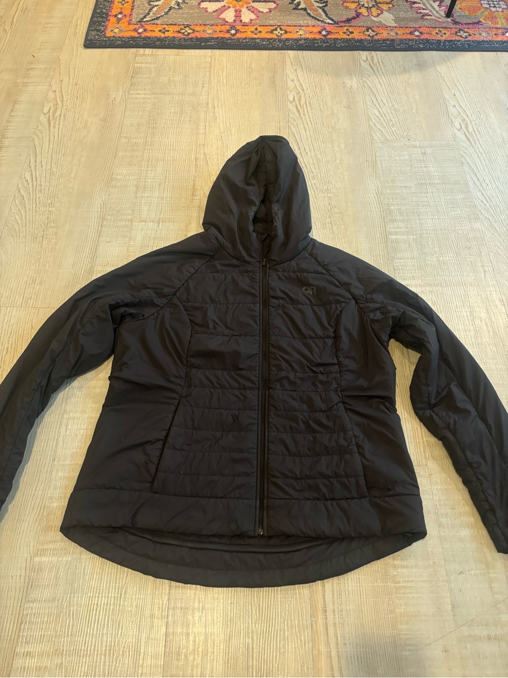 Outdoor Research Black Hooded Women's Insulated Puffer Jacket